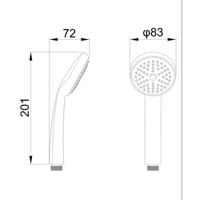 Лейка для душа Potato Р03 никель-хромовое