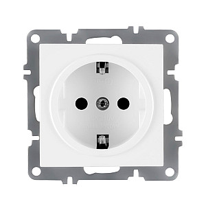 Розетка Arvia Electric Karen 50 01 1000 217 с заземлением белая