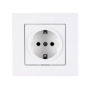 Розетка Arvia Electric Karen 50 01 1000 217 с заземлением белая
