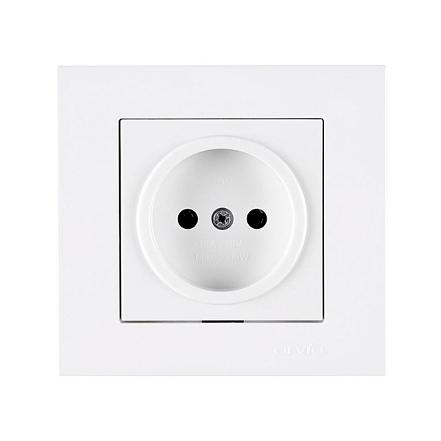 Розетка Arvia Electric Karen 50 01 1000 215 без заземления белая