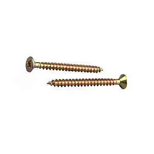 Саморез по дереву 3*50 мм оцинкованный желтый