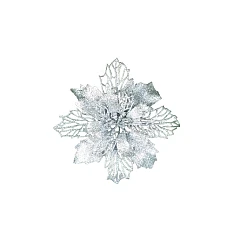 Набор цветов новогодних Market Union Silver ZY-21039 9 см 4 шт