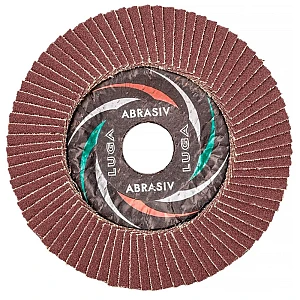 Круг лепестковый Lugaabrasiv 125*22 мм А100 конический КЛТ2