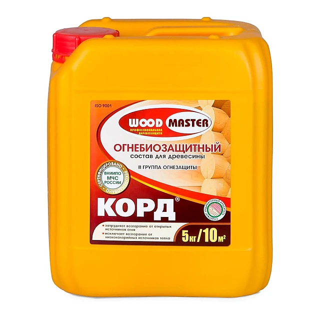 Состав огнебиозащитный Woodmaster Корд 5 кг Состав огнебиозащитный Woodmaster Корд 5 кг