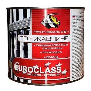 Грунт-эмаль Euroclass по ржавчине 3 в 1 вишневая RAL3005 1.9 кг