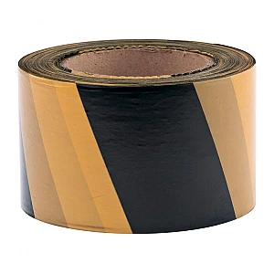 Лента сигнальная Сибртех 89034 75 мм*200 м черно-желтая