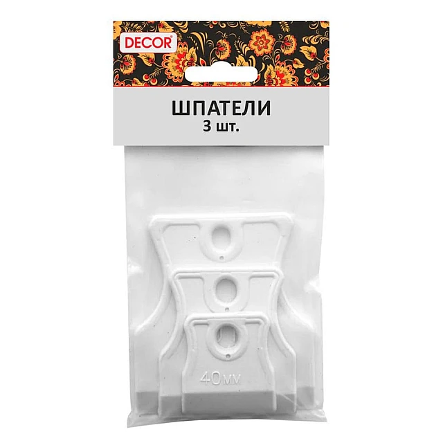 Набор резиновых шпателей Decor 308-0009 40-60-80 мм 3 шт Набор резиновых шпателей Decor 308-0009 40-60-80 мм 3 шт