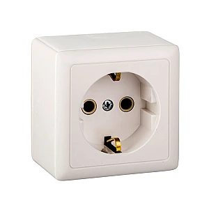 Розетка Schneider Electric Хит RA16-133I-B с заземлением белая