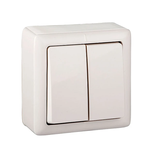 Выключатель Schneider Electric Хит VA56-232I-B 2 клавиши белый Выключатель Schneider Electric Хит VA56-232I-B 2 клавиши белый