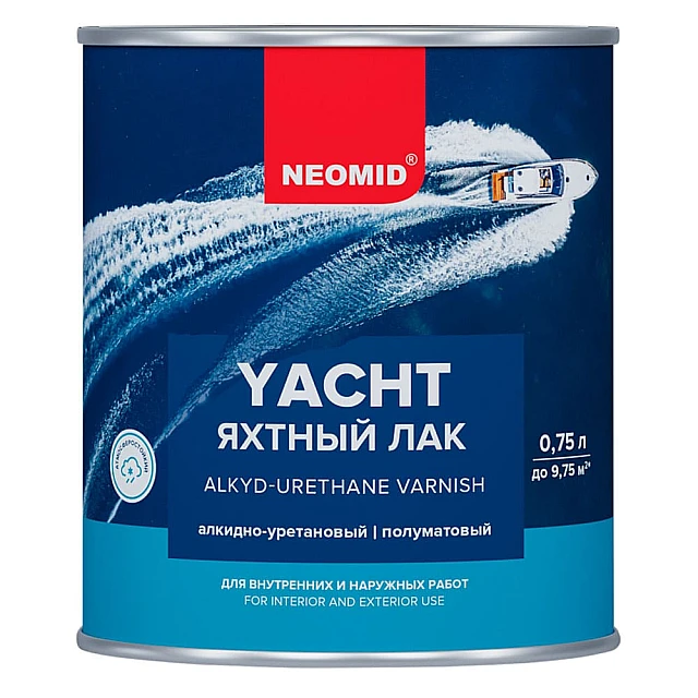 Лак Neomid яхтный алкидно-уретановый полуматовый 0.75 л Лак Neomid яхтный алкидно-уретановый полуматовый 0.75 л