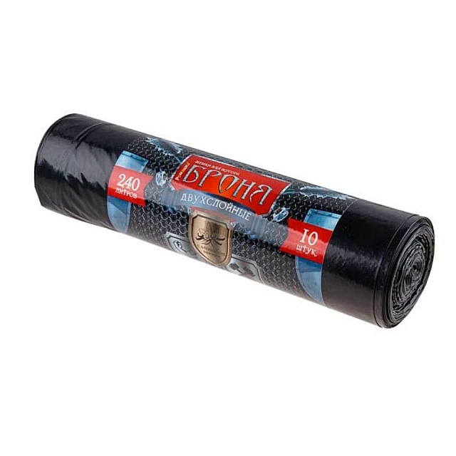 Мешки для мусора Ромашка Броня ВР-0013 черные 240 л 10 шт Мешки для мусора Ромашка Броня ВР-0013 черные 240 л 10 шт