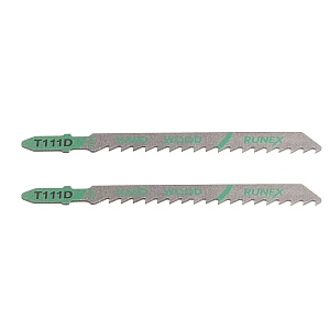 Пилка для электролобзика Runex 555106-2 по дереву T111D 100*75 мм 2 шт