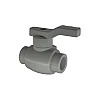 Кран шаровый РосТурПластт 27753 ПП 20 стандарт серый