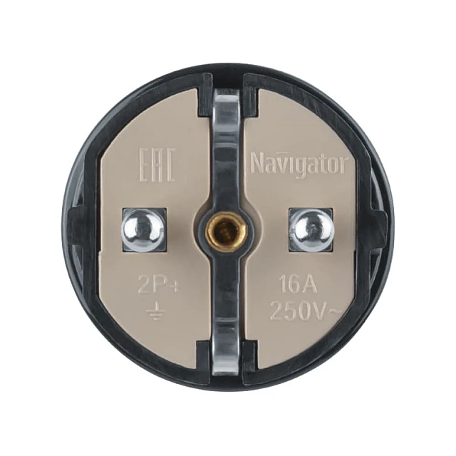 Вилка Navigator 61 360 NCA-PL02-16A-E-BL прямая черная Вилка Navigator 61 360 NCA-PL02-16A-E-BL прямая черная