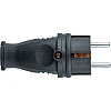 Вилка Navigator 61 368 NCA-PLR02-16A-E-IP44-BL прямая с заземлением черная