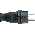 Вилка Navigator 61 368 NCA-PLR02-16A-E-IP44-BL прямая с заземлением черная