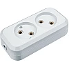 Колодка Navigator 61 583 NCA-BL01-02-Х-WH 2 гнезда без заземления
