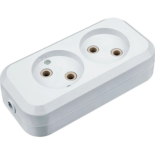 Колодка Navigator 61 583 NCA-BL01-02-Х-WH 2 гнезда без заземления Колодка Navigator 61 583 NCA-BL01-02-Х-WH 2 гнезда без заземления