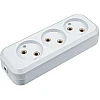 Колодка Navigator 61 585 NCA-BL01-03-Х-WH 3 гнезда без заземления