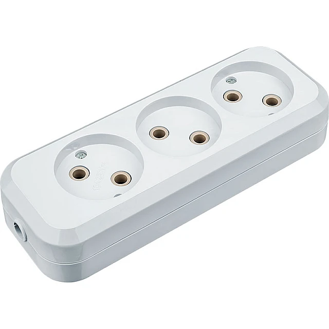 Колодка Navigator 61 585 NCA-BL01-03-Х-WH 3 гнезда без заземления Колодка Navigator 61 585 NCA-BL01-03-Х-WH 3 гнезда без заземления