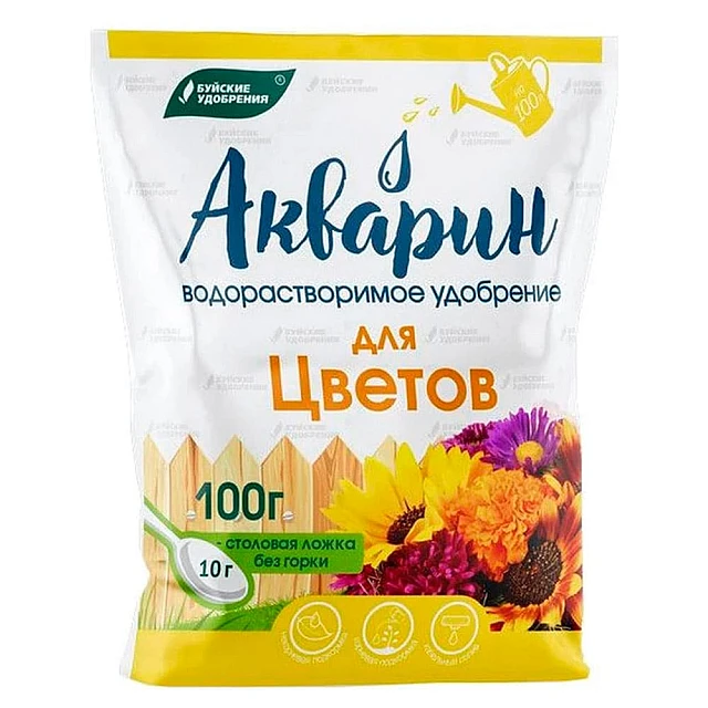 Удобрение Буйские удобрения Аквамарин для Цветов 100 г Удобрение Буйские удобрения Аквамарин для Цветов 100 г