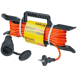 Удлинитель на рамке Navigator 93 923 NPE-F-20-X-2х1 без заземления 20 м