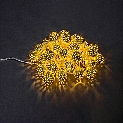 Гирлянда Navigator 14 041 NGF-D003-30WW-230-золотые шарики металл