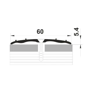 Порог Sanrelia А60 серебро 60 мм 0.9 м анодированный