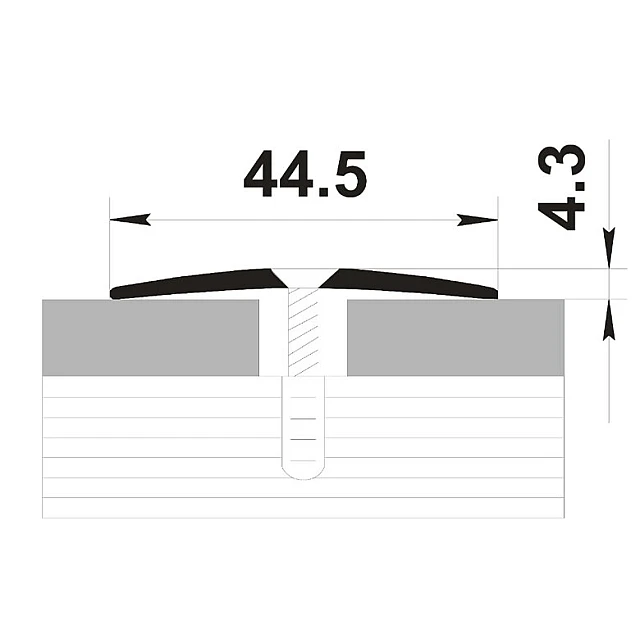 Порог Best Profile А45 НЕ серебро 0.9 м анодированный Порог Best Profile А45 НЕ серебро 0.9 м анодированный