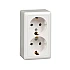 Розетка Schneider Electric Хит RA16-238I-B двойная с заземлением белая