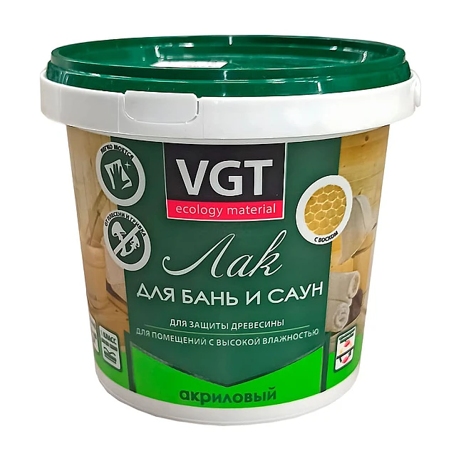Лак VGT акриловый для бань и саун 0.9 кг Лак VGT акриловый для бань и саун 0.9 кг