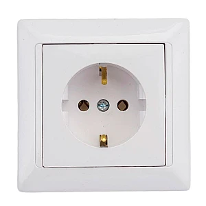 Розетка Bylectrica Стиль РС16-306 1 место с заземлением белая