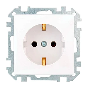 Розетка Bylectrica Стиль РС16-525 1 место с заземлением белая