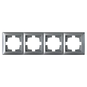 Рамка Bylectrica Стиль ЮЛИГ.735212.217 4-местная серебро