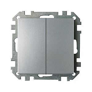 Выключатель Bylectrica Стиль С5 10-527 2 клавиши серебро