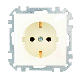 Розетка Bylectrica Стиль РС16-525 1 место с заземлением бежевая