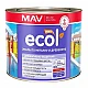 Эмаль Ecol ПФ-115С по металлу и древесине белая матовая 2.4л 2кг MAV