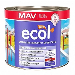 Эмаль MAV Ecol ПФ-115 по металлу и древесине карамель глянцевая 2.4 л
