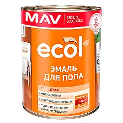 Эмаль для пола MAV Ecol ПФ-266 светло-коричневая глянцевая 1 л