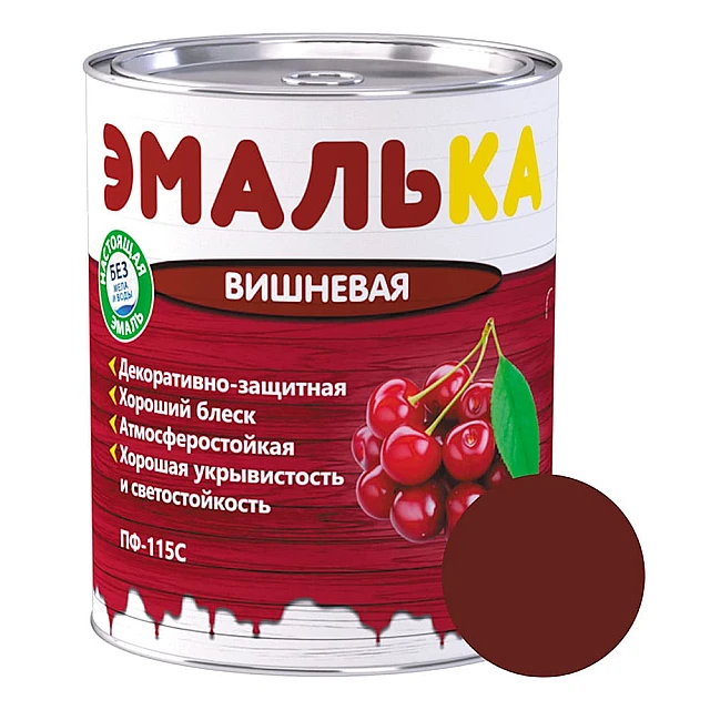 Эмаль MAV Эмалька ПФ-115С вишневая 0.9 л Эмаль MAV Эмалька ПФ-115С вишневая 0.9 л