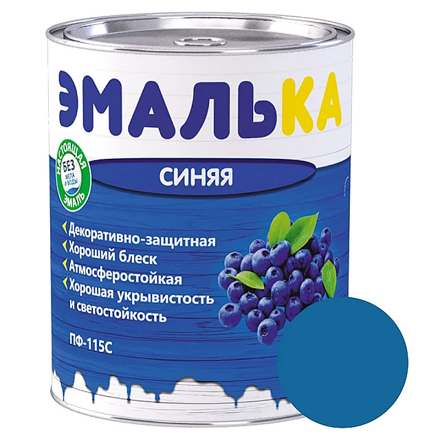 Эмаль MAV Эмалька ПФ-115С синяя 0.9 л Эмаль MAV Эмалька ПФ-115С синяя 0.9 л