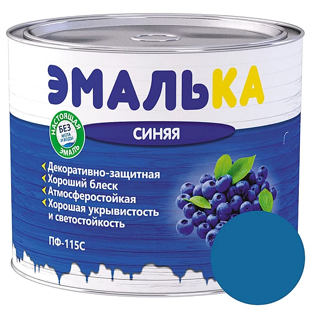 Эмаль MAV Эмалька ПФ-115С синяя 2 л Эмаль MAV Эмалька ПФ-115С синяя 2 л