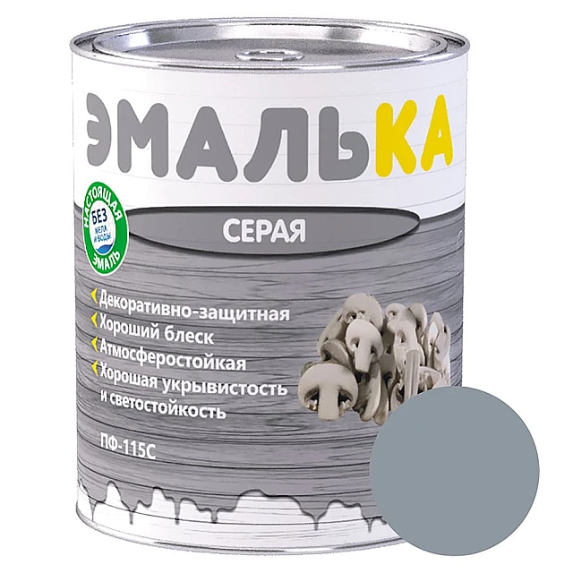 Эмаль MAV Эмалька ПФ-115С серая 0.9 л Эмаль MAV Эмалька ПФ-115С серая 0.9 л