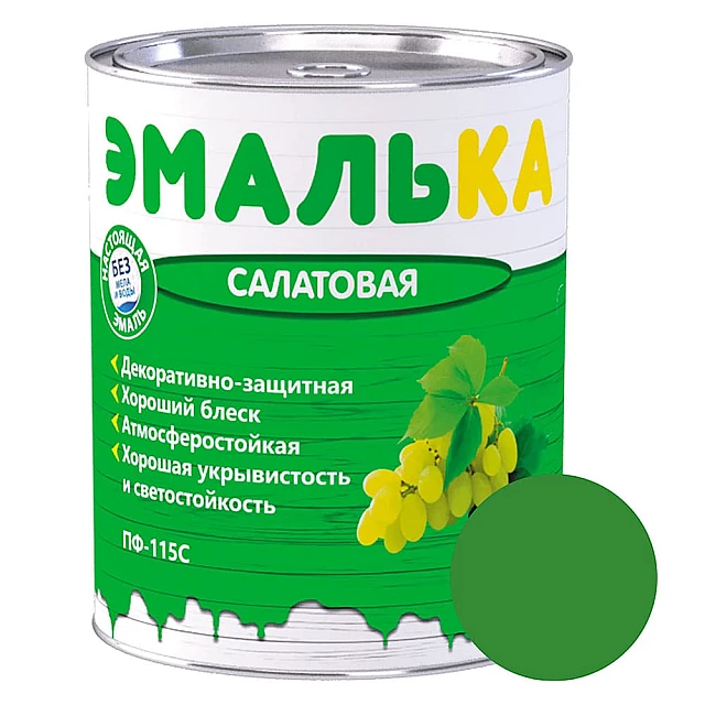 Эмаль MAV Эмалька ПФ-115С салатовая 0.9 л Эмаль MAV Эмалька ПФ-115С салатовая 0.9 л