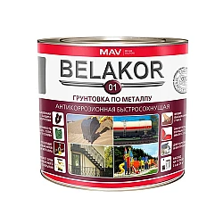 Грунтовка MAV Belakor 01 по металлу антикоррозийная быстросохнущая красно-коричневая 2.4 л