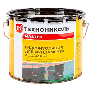 Мастика битумная ТехноНиколь AquaMast гидроизоляция для фундамента 3 кг