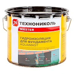 Мастика битумная ТехноНиколь AquaMast гидроизоляция для фундамента 10 кг