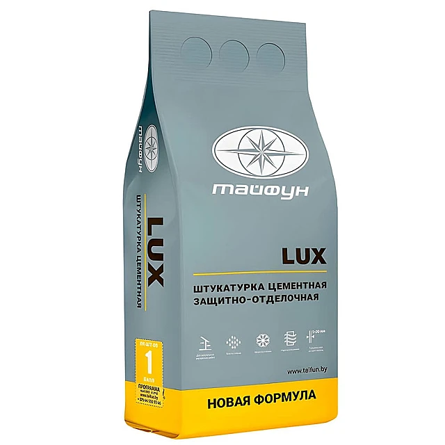 Штукатурка Тайфун Lux цементная серая 5 кг Штукатурка Тайфун Lux цементная серая 5 кг