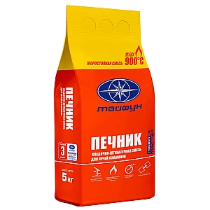 Смесь кладочно-штукатурная Тайфун Мастер Печник жаростойкая 5 кг