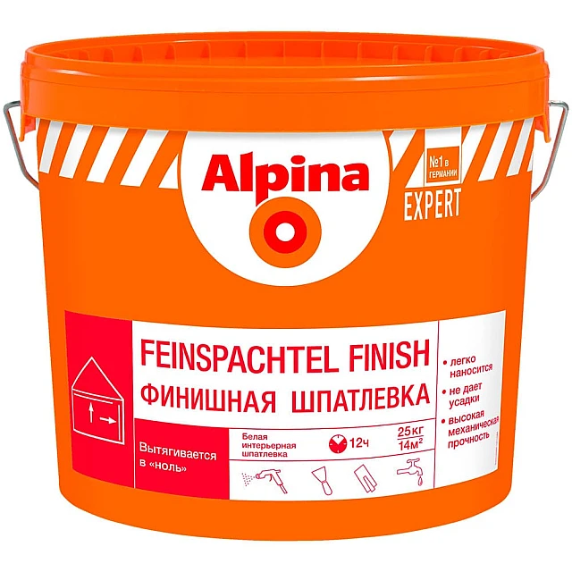 Шпатлевка Alpina Expert Feinspachtel Finish белая 25 кг Шпатлевка Alpina Expert Feinspachtel Finish белая 25 кг